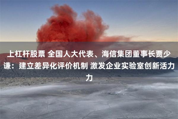 上杠杆股票 全国人大代表、海信集团董事长贾少谦：建立差异化评价机制 激发企业实验室创新活力